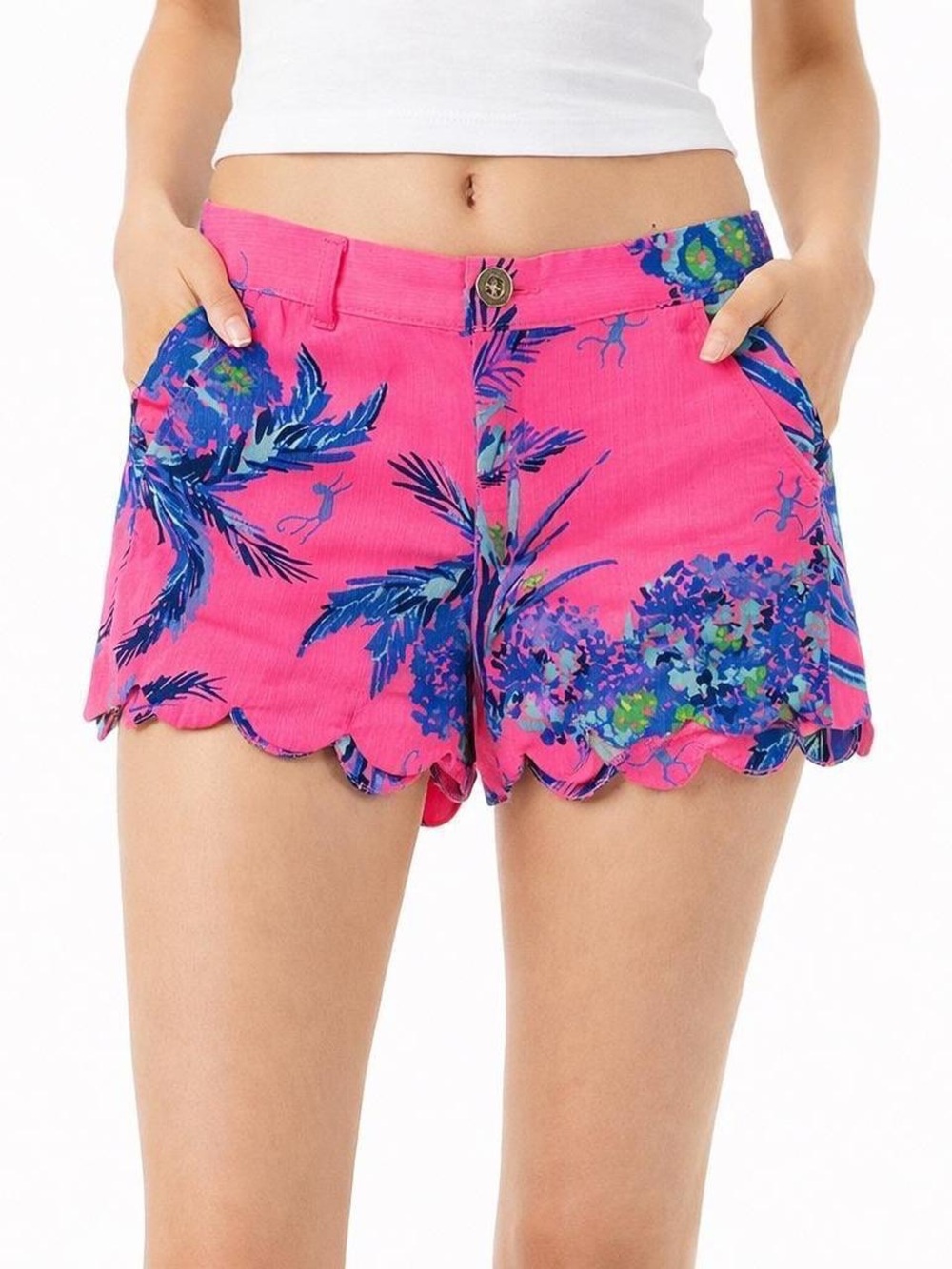 Lilly Pulitzer Tiki Pink Put On A Limb Buttercup Shorts